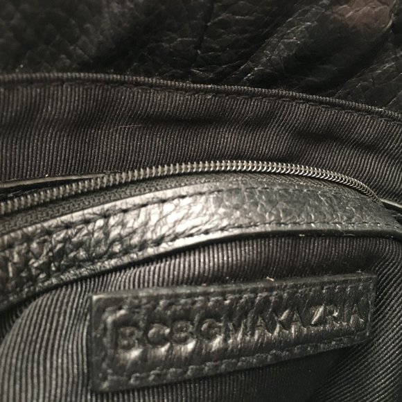 BCBG Mazxazria Pebbled Black Leather Bag - Picture 8 of 13